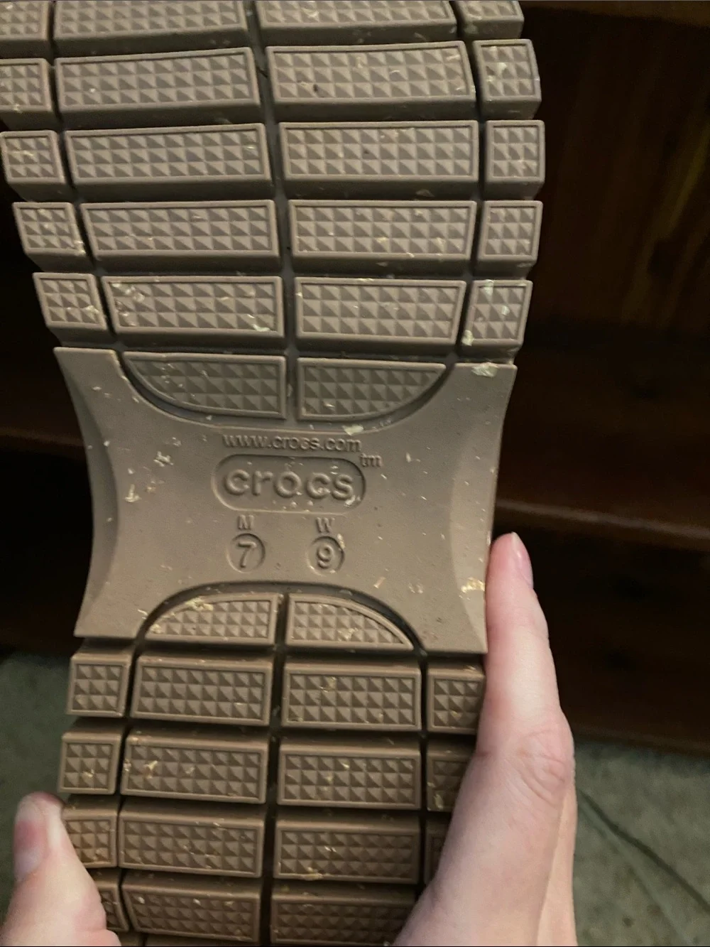 CROCS Women's Beige Platform Slide Sandals